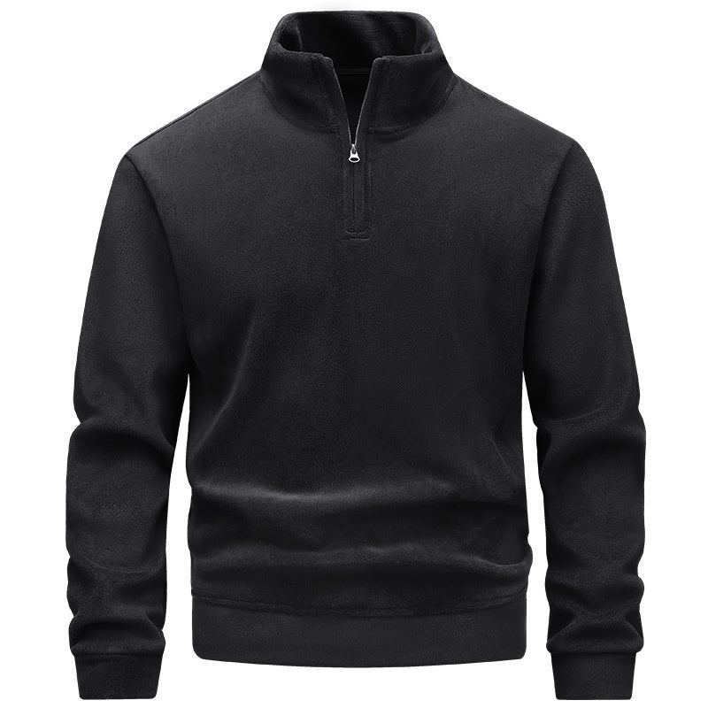 Men's Half-Zip Stand-Up Collar Sweater