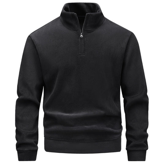 Men's Half-Zip Stand-Up Collar Sweater