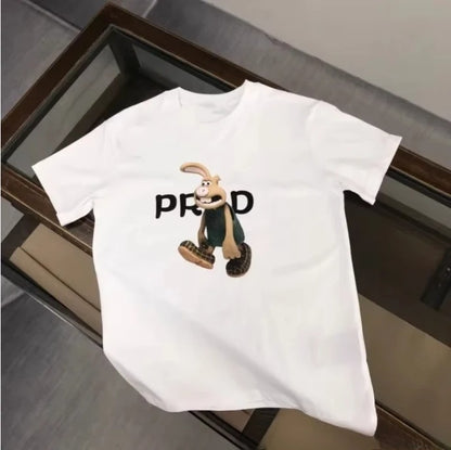 Letter Print Cotton Tee