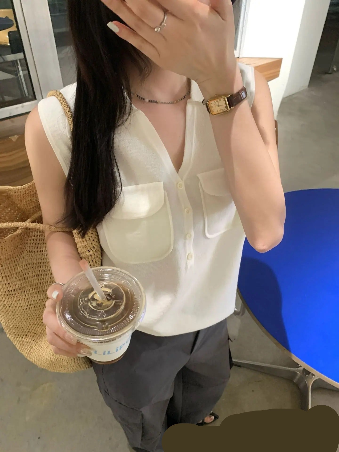 Breeze Layer Linen Vest Tops