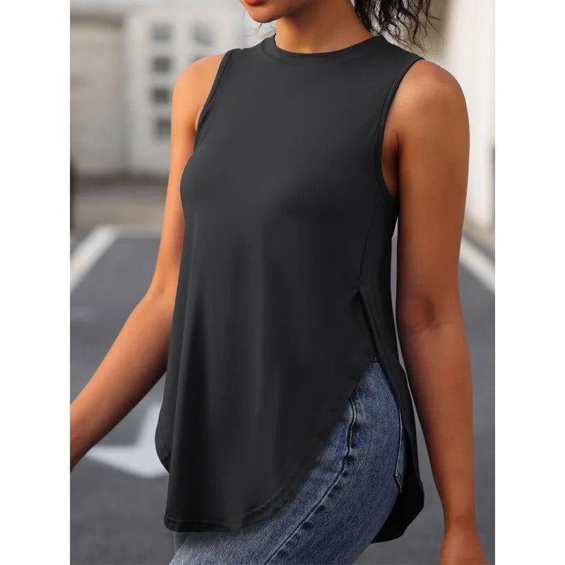 Sleeveless Round Neck Top
