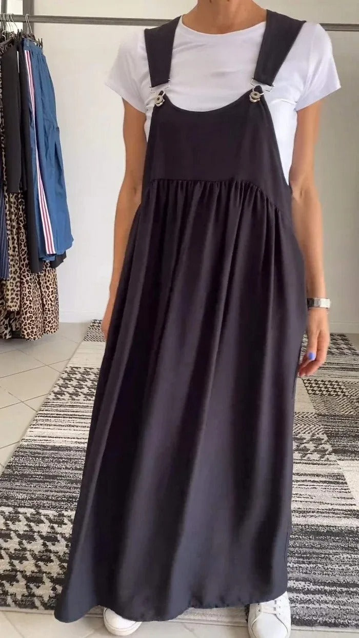 Flowy Linen Sleeveless Dress & Skirt