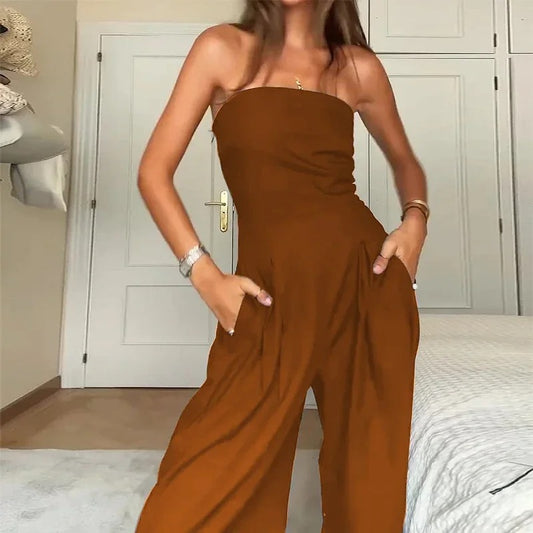 Wefads Strapless Jumpsuit