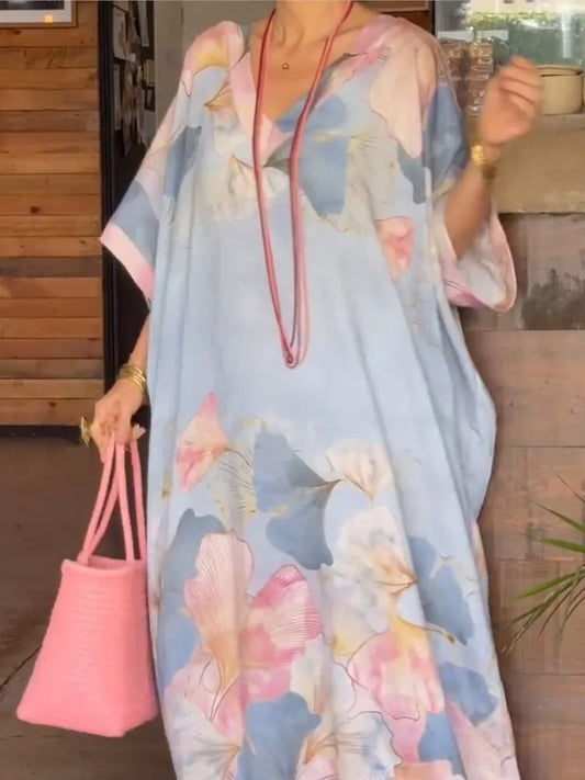 Elegant Loose Floral Dress