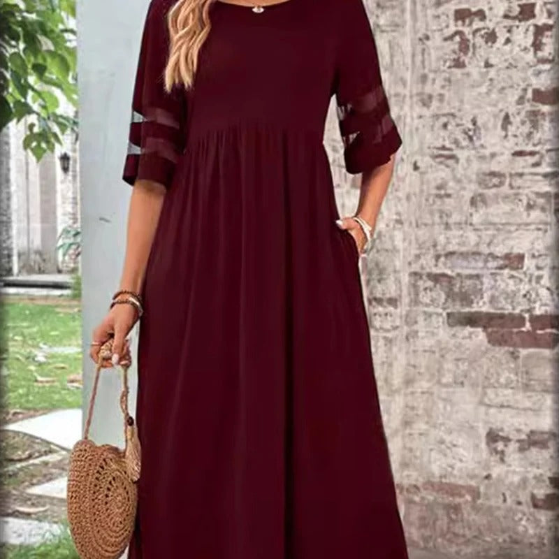 Vintage Mesh Patchwork Summer Dress