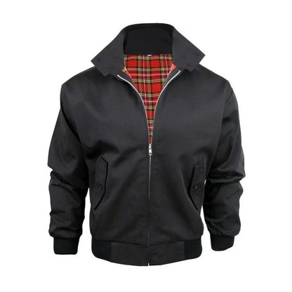 Sleek Stand Collar Windbreaker for Men