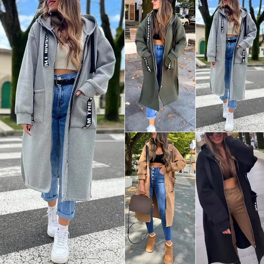 Hooded Zipper Cardigan Coat