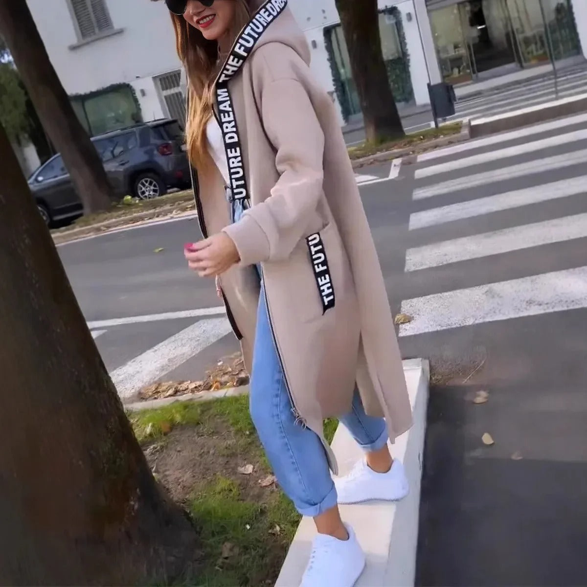Hooded Zipper Cardigan Coat