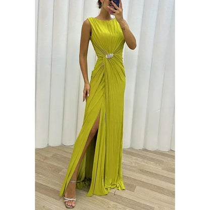 Elegant Sleeveless Slim Empire Dress