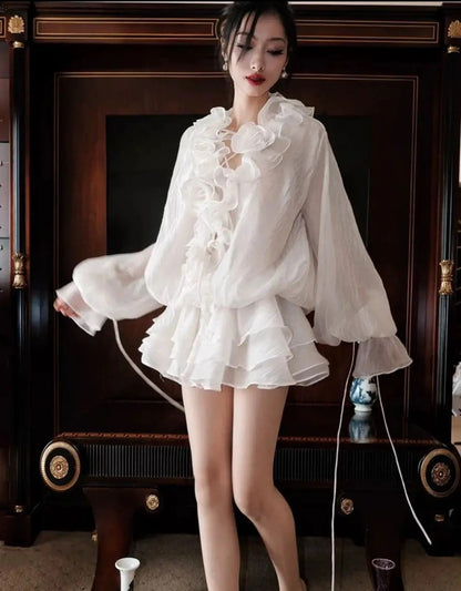 Women's Casual Ruffle Mini Dress
