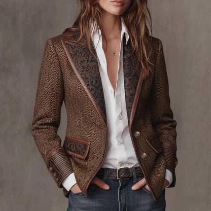 French Retro Coat With A Suit Collar