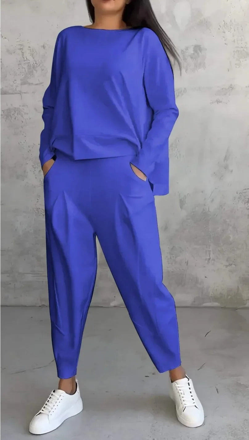 Elegant Two-Piece Casual Pant Set