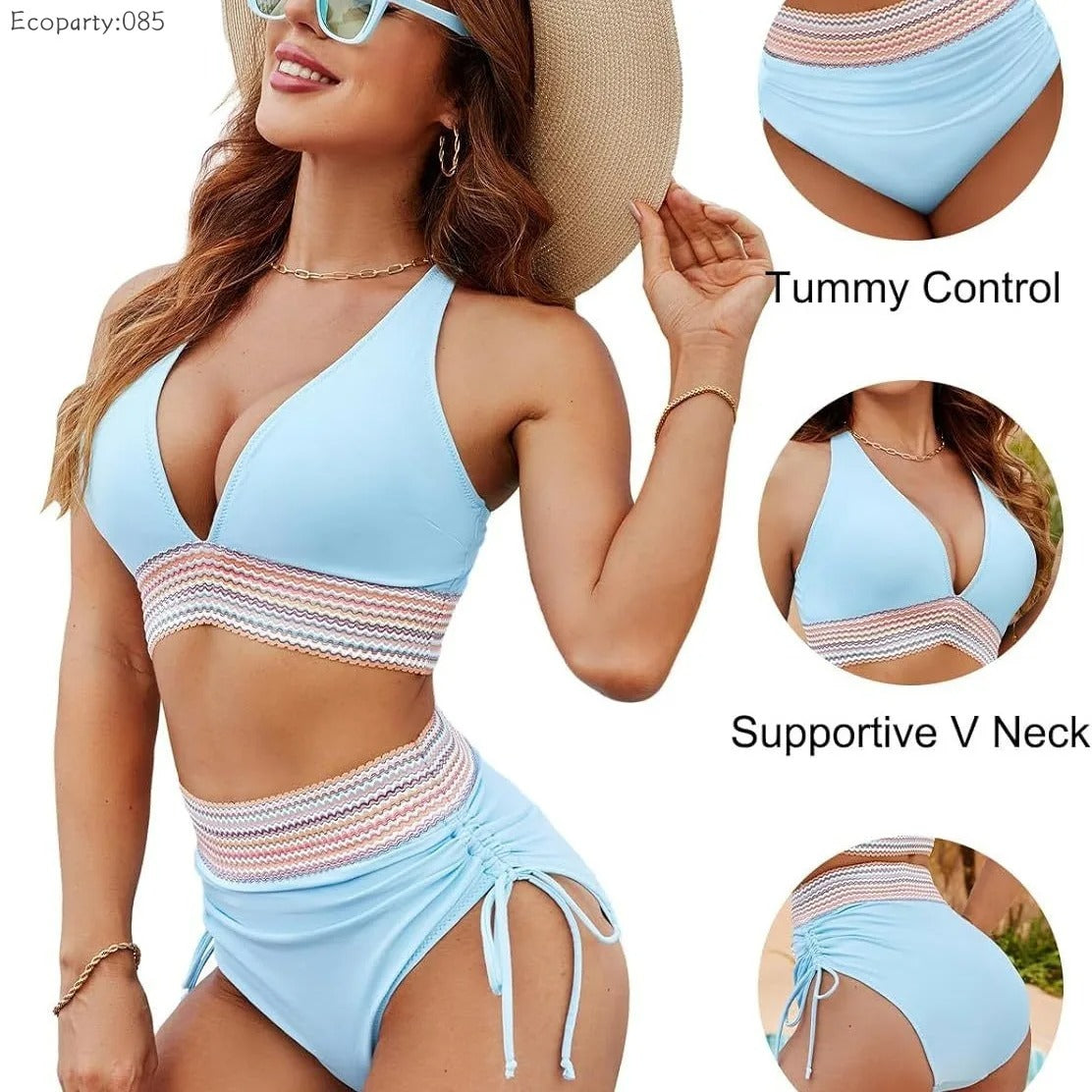 Sexy High Waist Push Up Bikini Set