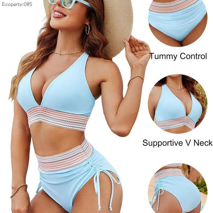 Sexy High Waist Push Up Bikini Set