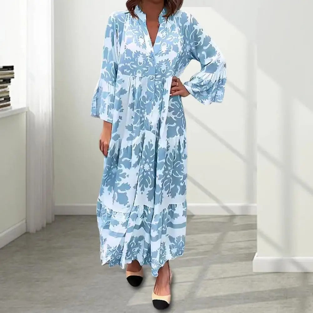 Floral V-Neck Maxi Dress