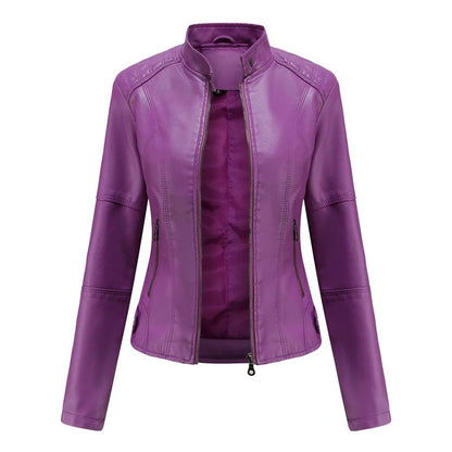 Vero Edge Slim Fit Leather Motorcycle Jacket
