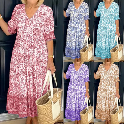 Floral Boho Wrap Maxi Dress
