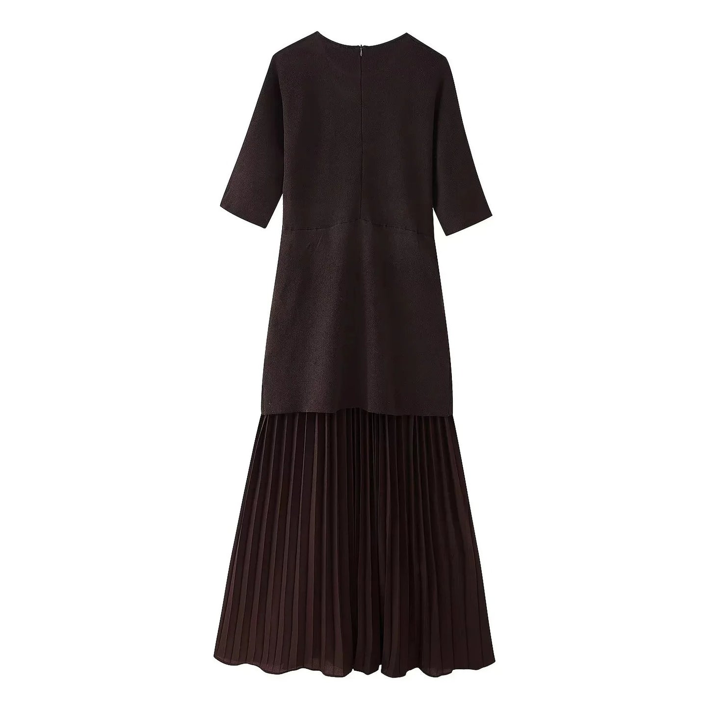 Elegant Pleated Tulle Patchwork Dress