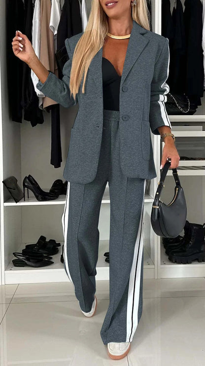 Stylish Blazer Two-Piece Suit Set