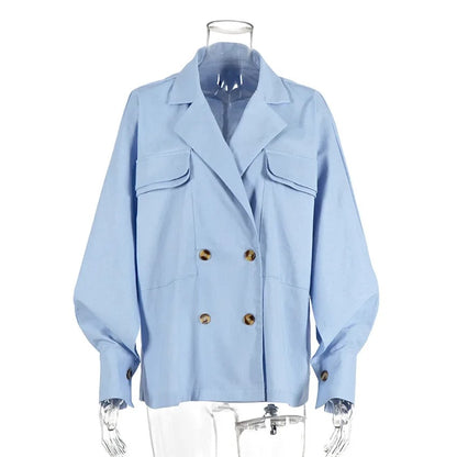 Air Layer Luxe Oversized Linen Blazer Coat