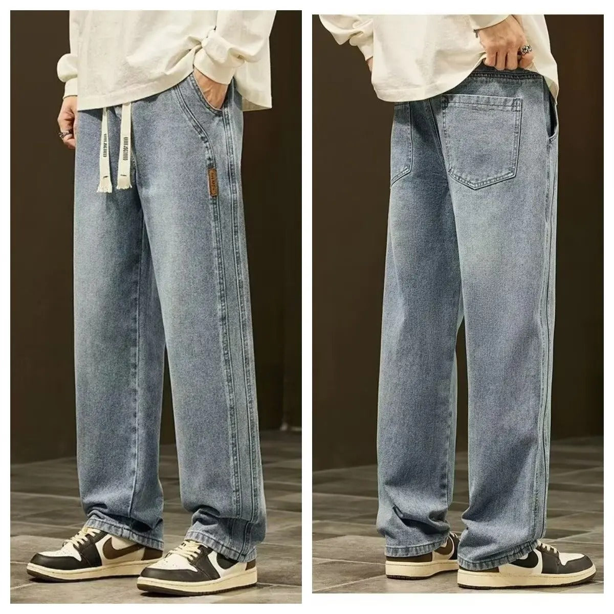 Letter Print Jeans