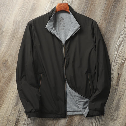 Men's Casual Stand Collar Simple Jacket