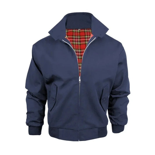 Sleek Stand Collar Windbreaker for Men