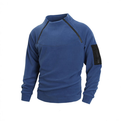 Men Fleece Coat Long Sleeve Pullover