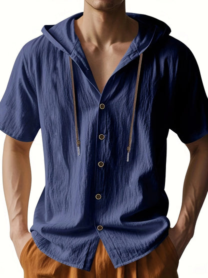 Lightweight Linen Hooded Summer Shirt