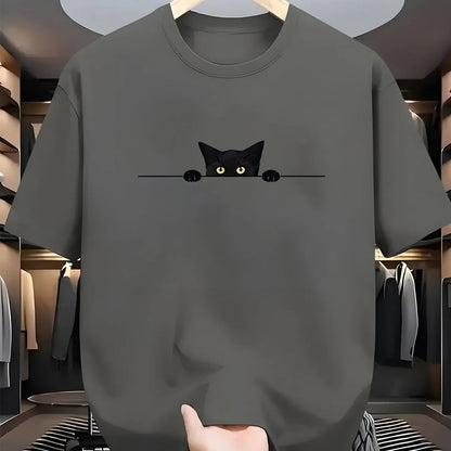 Cat Print Cotton Tee