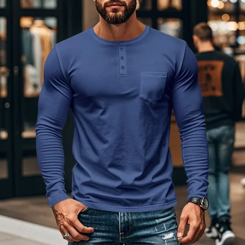 Slim Fit Crew Neck Long Sleeve Tee