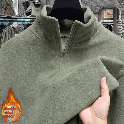Men's Half-Zip Stand-Up Collar Sweater