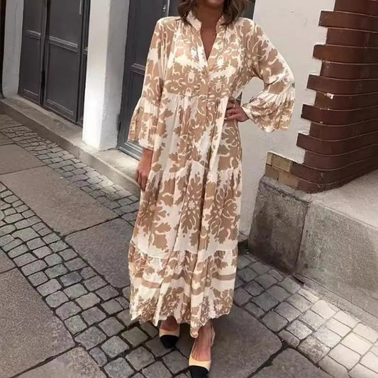 Floral V-Neck Maxi Dress
