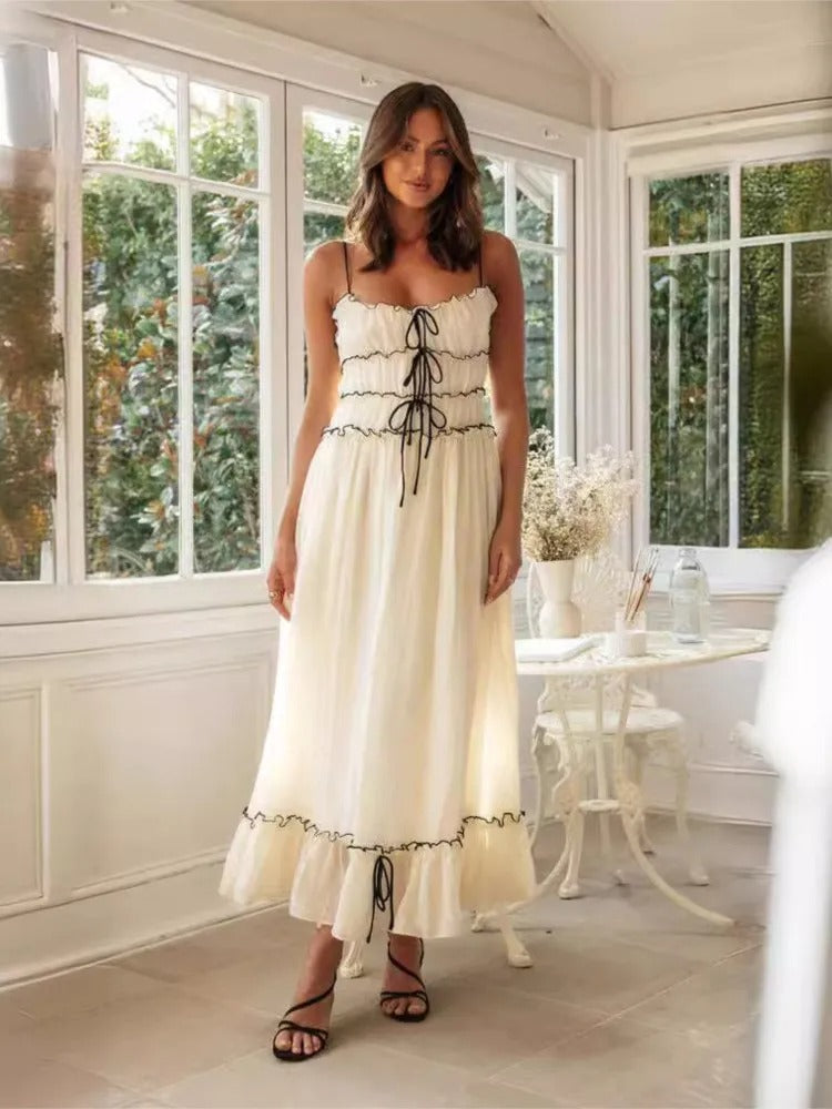 Elegant Slash Neck Holiday Maxi Dress