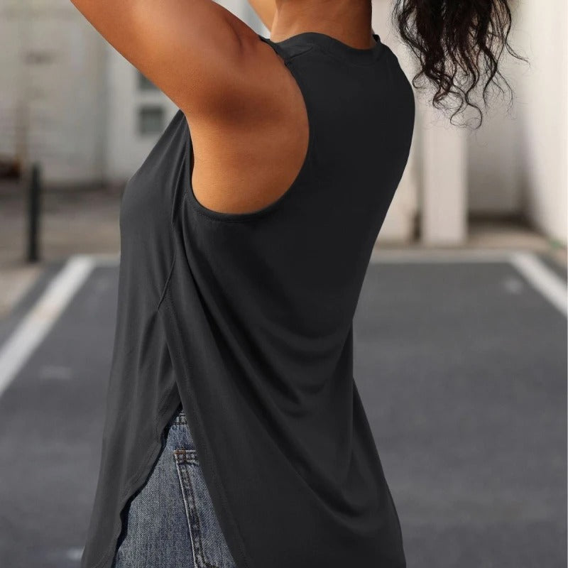 Sleeveless Round Neck Top