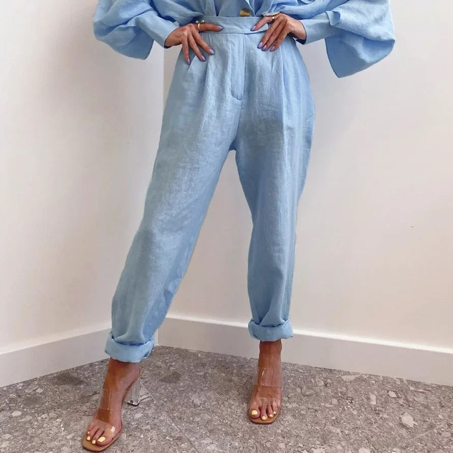 Air Layer Luxe Oversized Linen Blazer Coat
