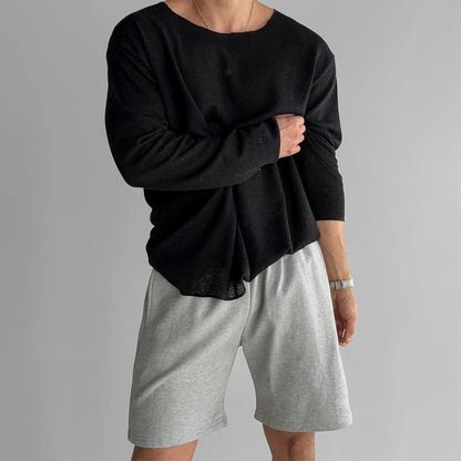 Sun Shield Men's Knitted Long Sleeve Tee