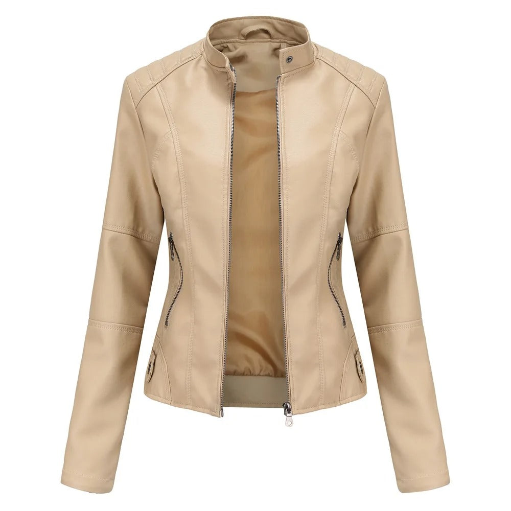 Vero Edge Slim Fit Leather Motorcycle Jacket