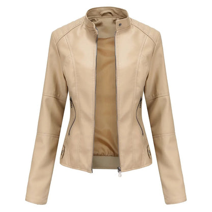 Vero Edge Slim Fit Leather Motorcycle Jacket