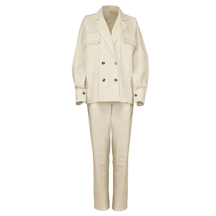 Air Layer Luxe Oversized Linen Blazer Coat