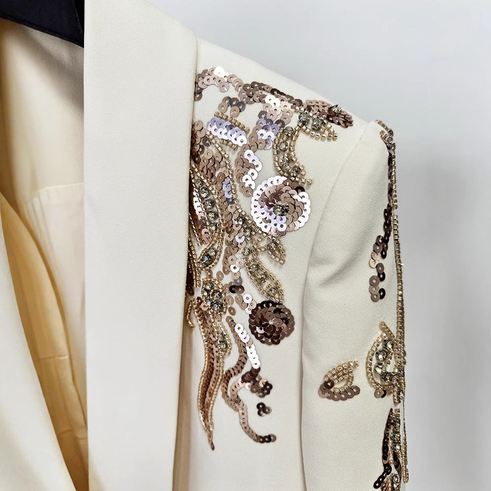 Women’s Heavy Industry Beaded Diamond Collar Dress