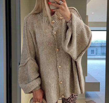 Women's Fashion Solid Color Casual Sweater Cardigan