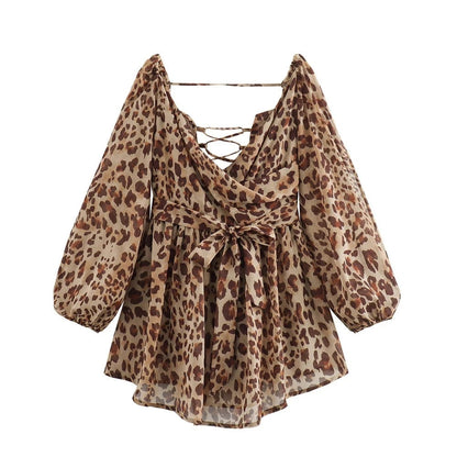 Chic Backless Pleated Tie Mini Dress