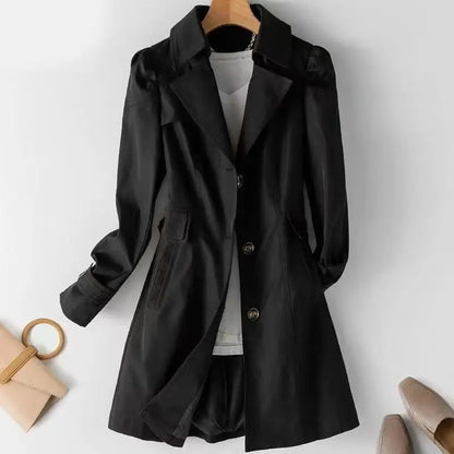 Slim Fit Double-Breasted Mid Coat