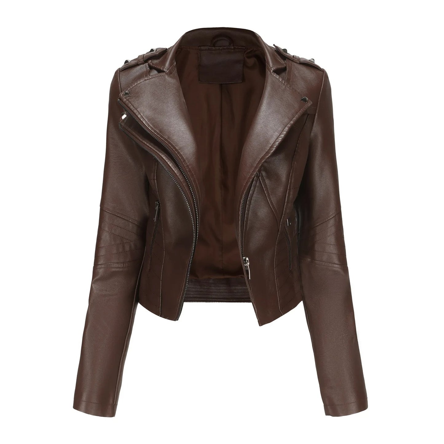 Vero Edge Slim Fit Leather Motorcycle Jacket