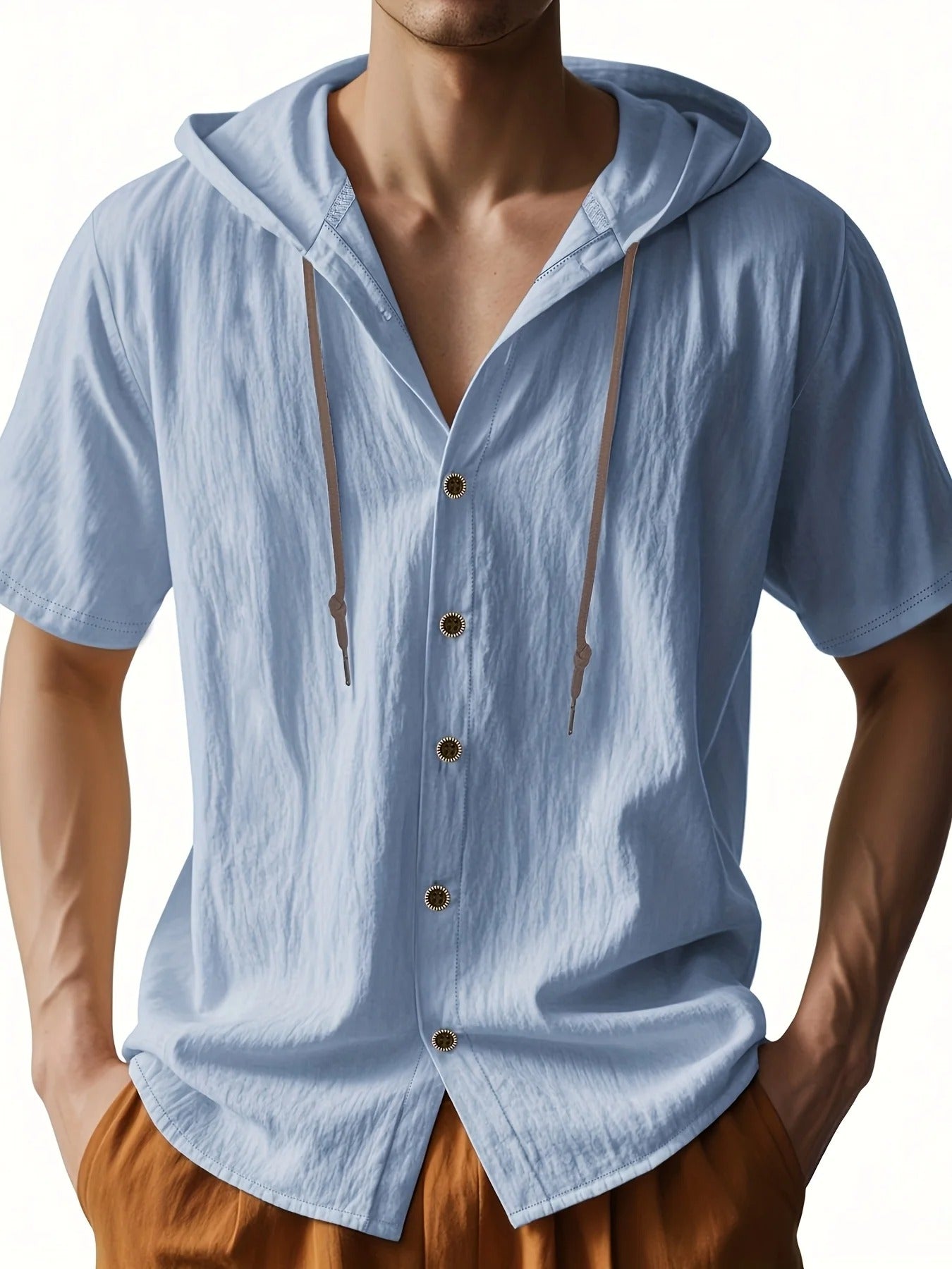 Lightweight Linen Hooded Summer Shirt