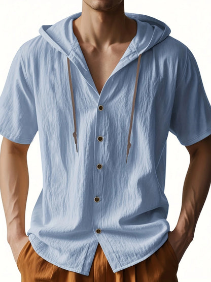 Lightweight Linen Hooded Summer Shirt