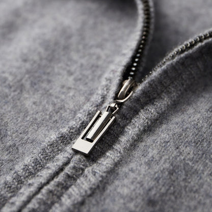 Men’s Fashion Contrast Color Zipper Sweater