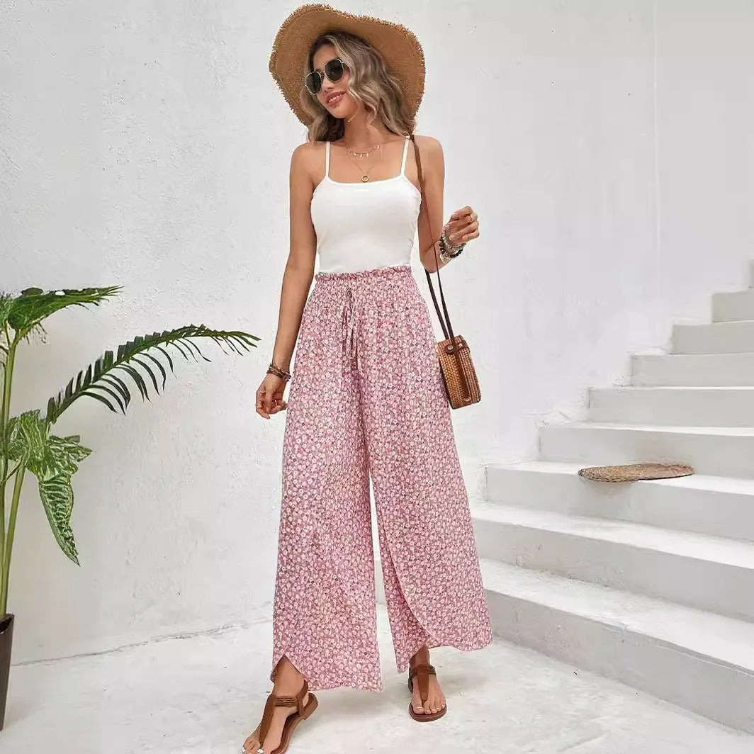 Petal Whisper Wide Leg Pants