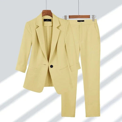 Korean Chic Elegant 2-Piece Suit